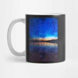 Sunrise over a lake, watercolour painting Mug